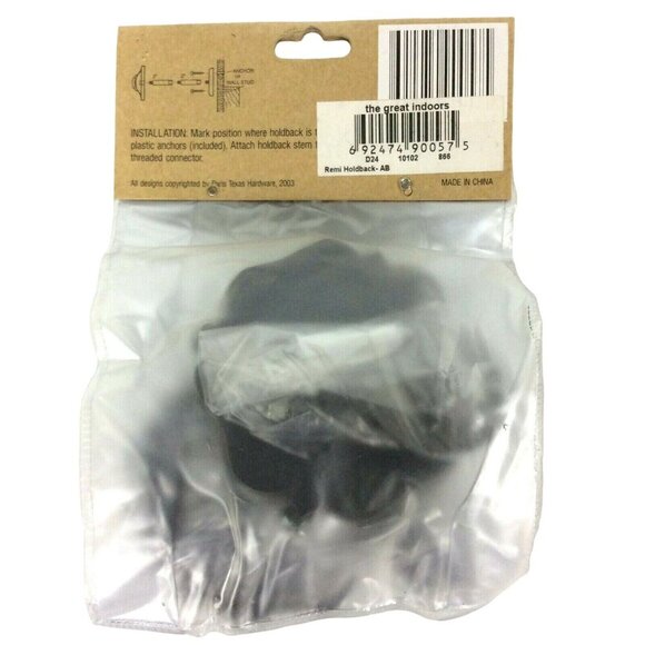 Paris Marché Remi 2 Curtain Holdbacks Art Bronze Floral Medallion - Picture 3 of 3